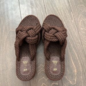 Women's H&M woven rope brown sandals